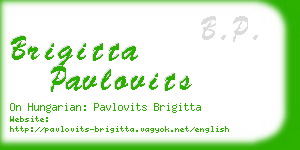 brigitta pavlovits business card